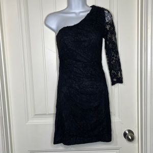 Sale! ☄️NWT! Express One Shoulder Black Lace Dress Size 2